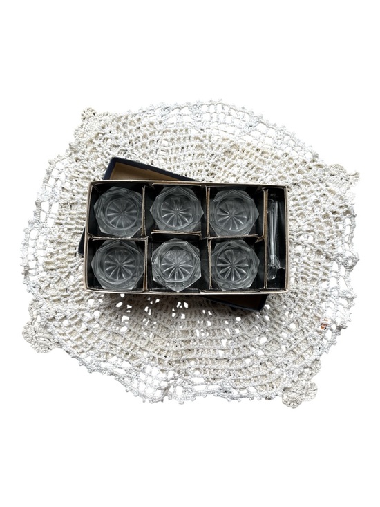 Other - Bohemia Glass Salt Cellars Set Czech Crystal Individual Salts w Spoons